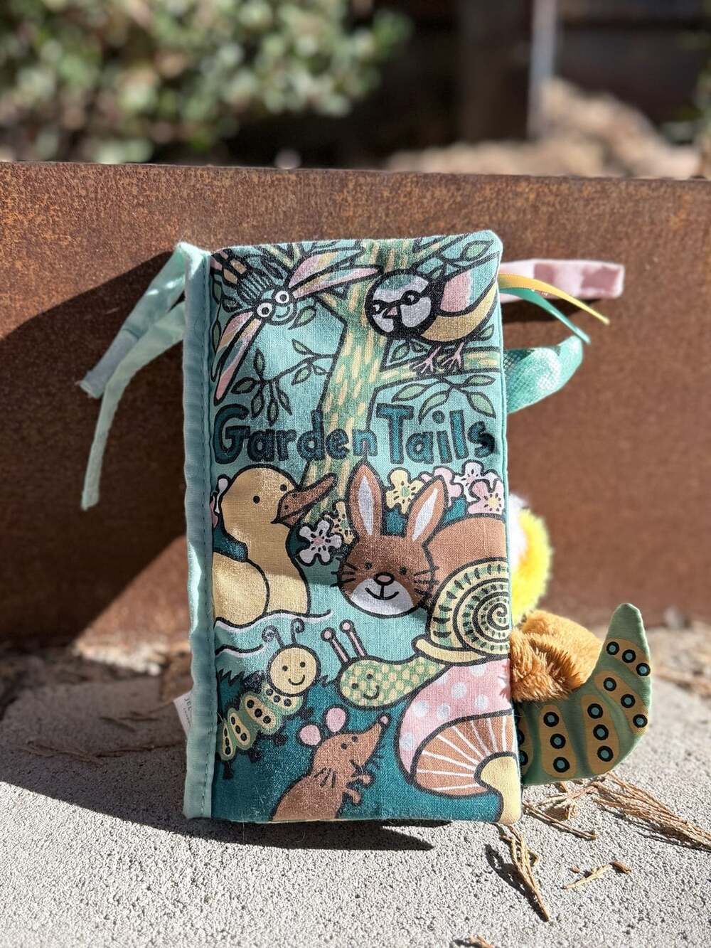 Jellycat Garden Tails Cloth Book Anne Wilkinson Soft Sensory